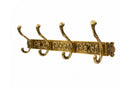 Vintage Wall Mounted Coat Rack with 5 Heavy Duty Hooks – Antique Brass