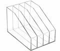 SEVENY Acrylic Powder Packet Holder & Drink Packet Organizer - Clear 4-Compartment Storage Rack