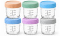 Drkio 6-Pack 4 oz Glass Baby Food Storage Containers with Lids