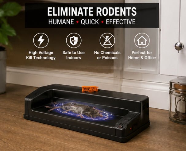 Electric Rat Killer Trap – Humane Indoor Electronic Rodent Zapper for Home & Garage