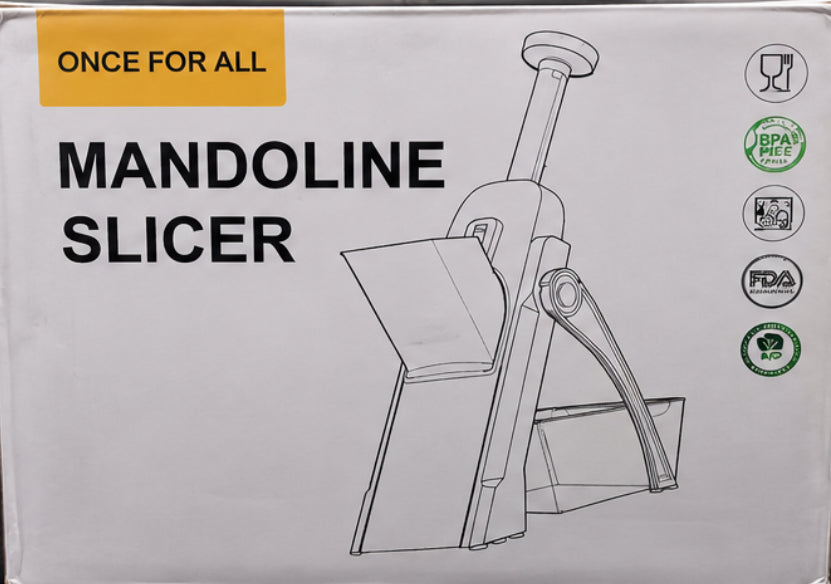ONCE FOR ALL Mandoline Slicer – 5-in-1 Vegetable Chopper & Adjustable Food Slicer