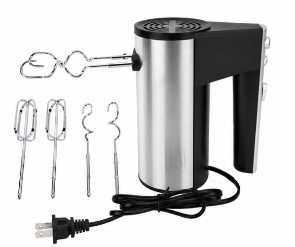 TINANA 500W 5-Speed Electric Hand Mixer with Turbo Boost & Stainless Steel Beaters
