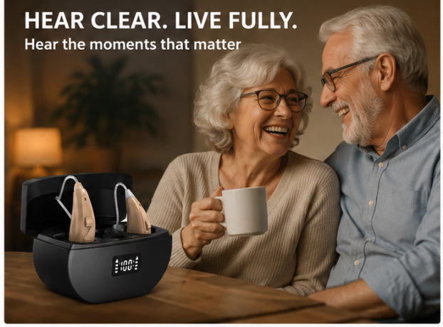 Rechargeable Digital Hearing Aid with Charging Case - Model K06