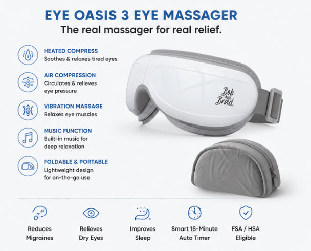 Bob and Brad EyeOasis 3 Heated Eye Massager with Heat & Compression