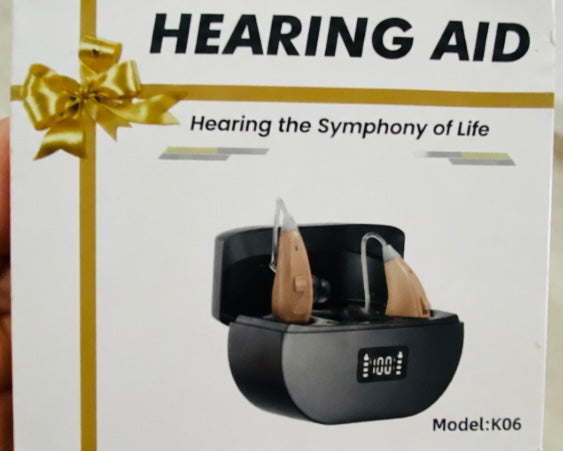 Rechargeable Digital Hearing Aid with Charging Case - Model K06