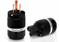 Monosaudio HiFi Pure Copper Power Plug Set (Pair) – 15A/125V IEC C13/C15 Audio Connector M100/F100