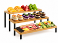 3-Tier Bamboo Serving Tray Set – 17” Party Display Stand
