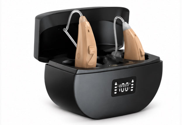 Rechargeable Digital Hearing Aid with Charging Case - Model K06