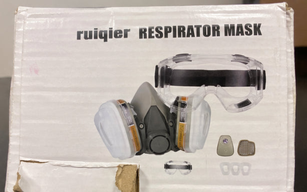 Reusable Respirator Mask Set with Safety Goggles & Filters for Painting, Sanding & DIY