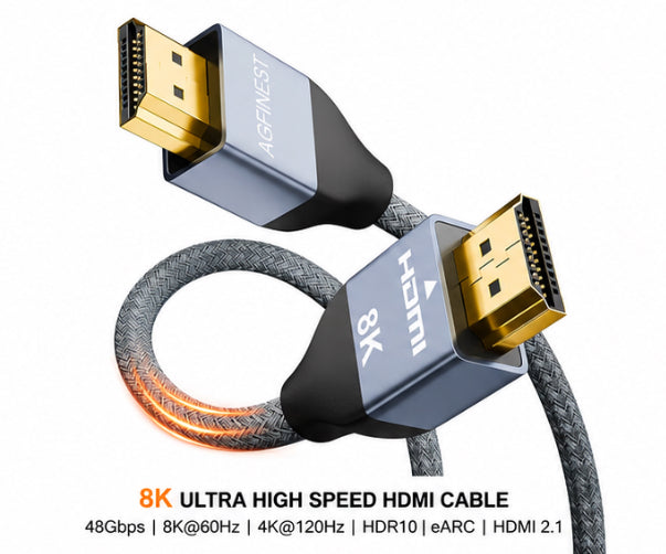 8K Ultra High Speed HDMI 2.1 Cable 48Gbps – 6.6 ft